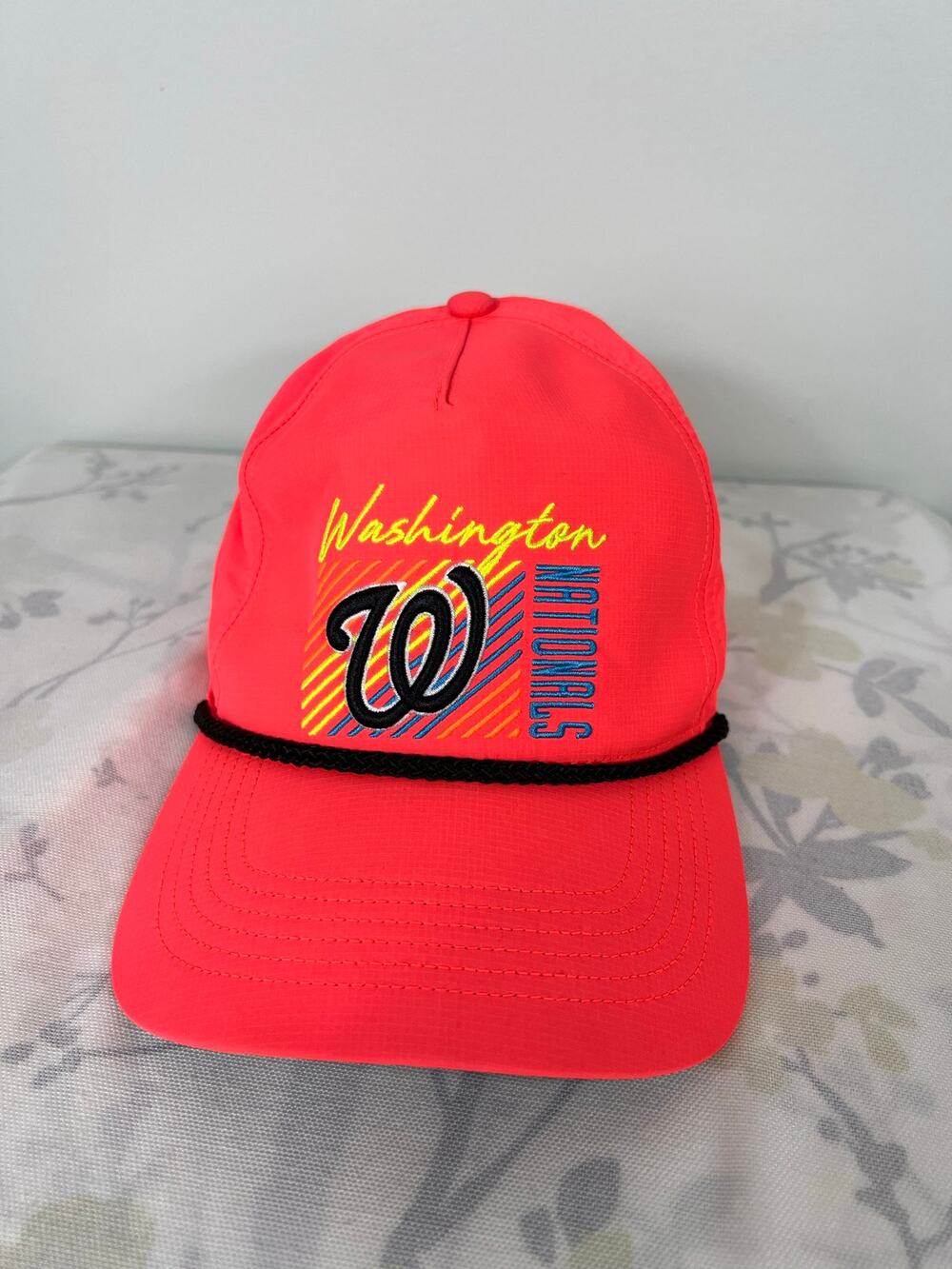 Washington Nationals Neon Pink Snapback Hat